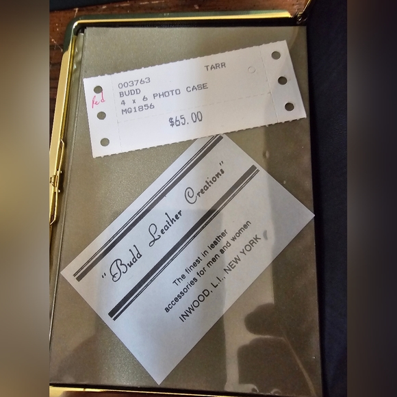 Vintage "Budd Leather Creations" Photo Case NWT - Picture 4 of 9